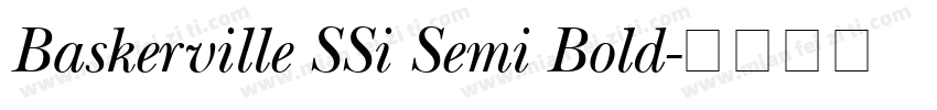 Baskerville SSi Semi Bold字体转换